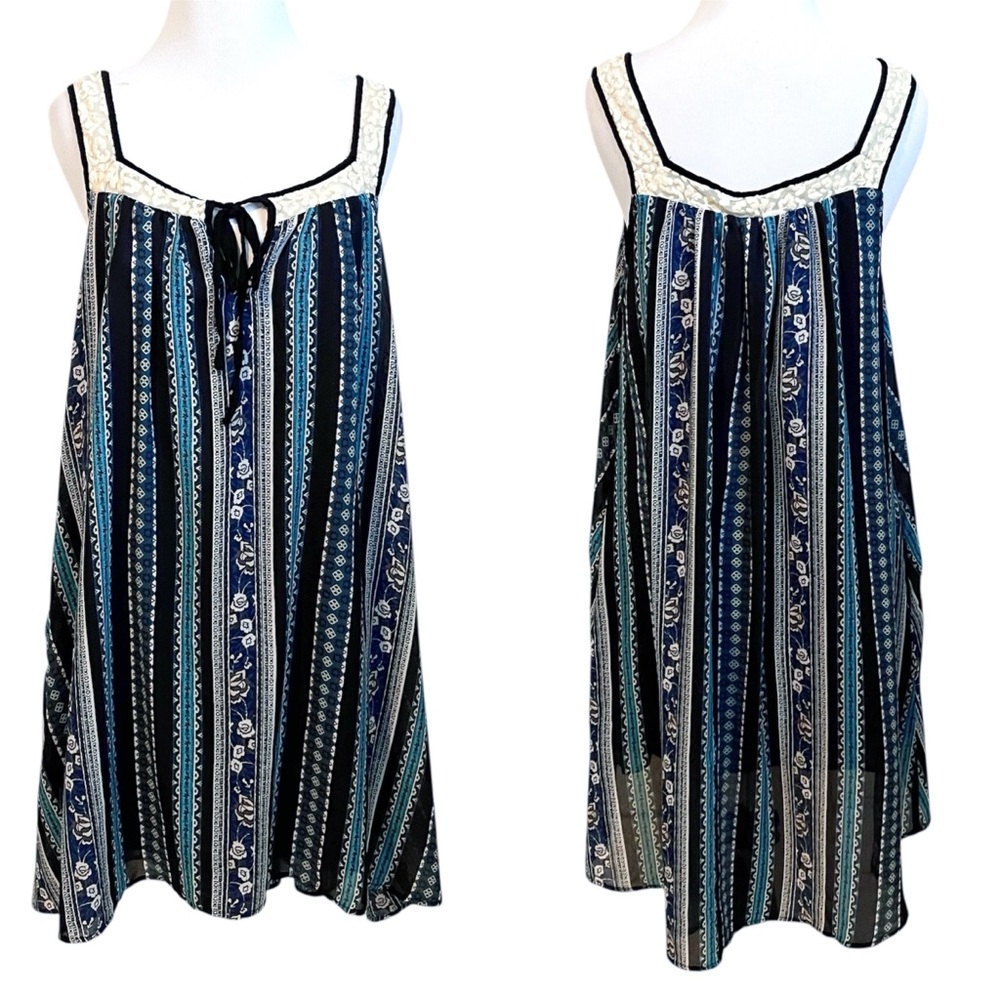 Free People Flowy Crochet Detail Dress